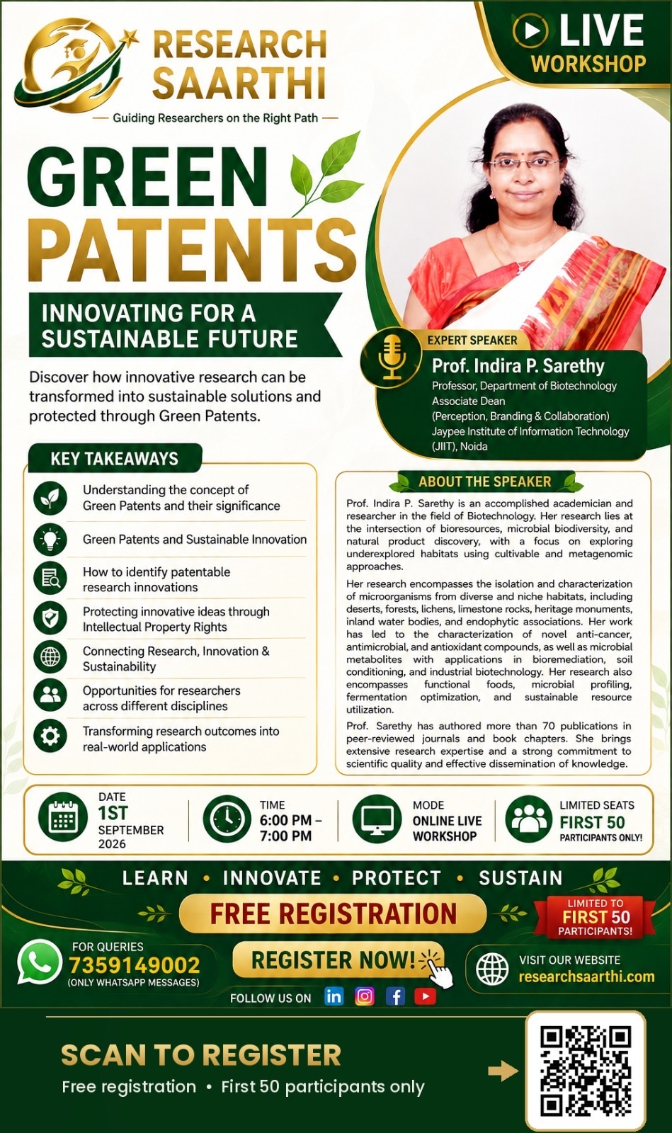 GREEN PATENTS  Innovating for a Sustainable Future